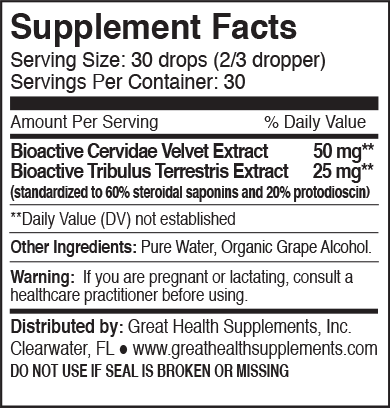 Natural Growth Factors 1500mg With Tribulus Supplement Facts